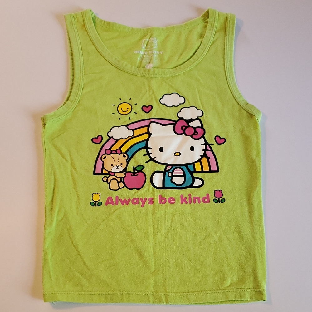 Hello Kitty Lime Green Tank Top for Kids - XS